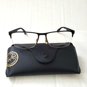 RAY BAN RB 6335 2503 54/17/145 BLACK HALF RIMLESS EYEGLASSES FRAME